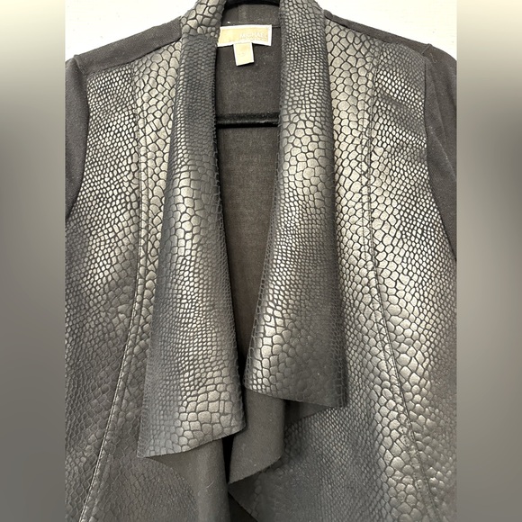 Michael Kors size S knit cardigan with leather detail - Picture 3 of 4